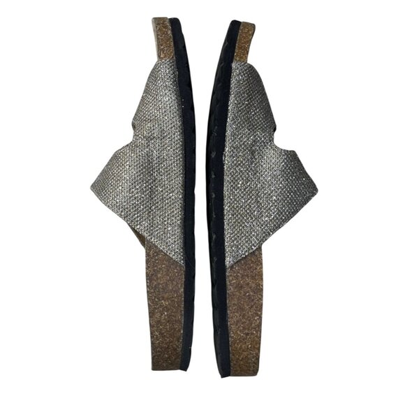 Mountain Sole Gold Glitter Sandal Double Buckle Size 7.5 - Picture 7 of 11